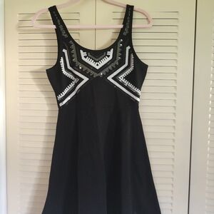 Express party dress, black, sequins